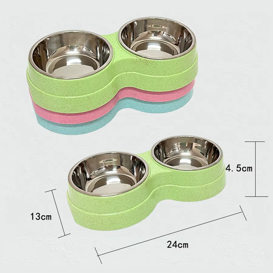 Stainless Steel Double Pet Bowls