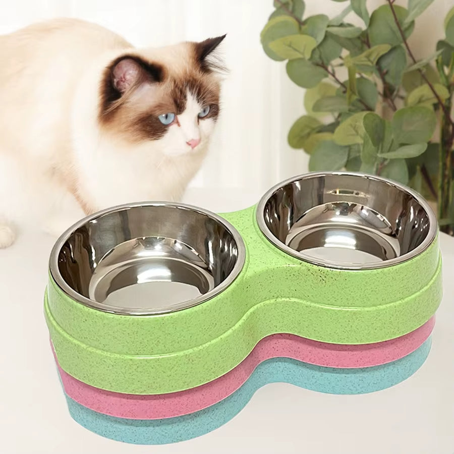 Stainless Steel Double Pet Bowls