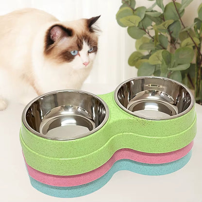 Stainless Steel Double Pet Bowls
